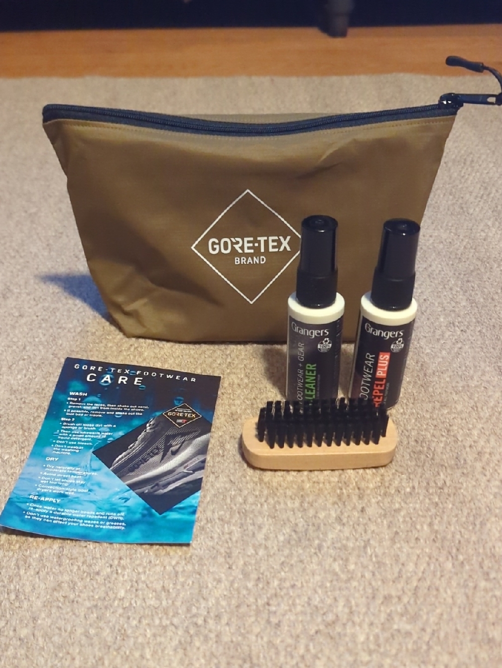 GORE-TEX Brand Shoe Care Kit With Grangers Footwell Repel Plus And Footwear/Gear
